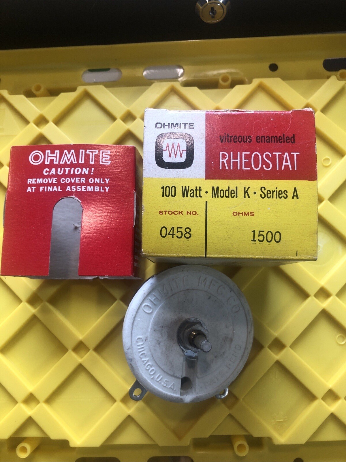 Vintage NEW OLD STOCK Ohmite Rheostat 0458 Model K 100 Watt 1500 OHM ...