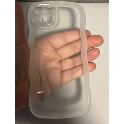 Cute Kawaii Curly Wave Frame iPhone 14 Plus Case 6.7'' Silicone Shockproof New