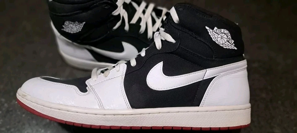 Nike Air Jordan 1 Alto Negro Blanco Rojo 2008 Talla 15 Hombre Envío Rápido Foto 2 de 4