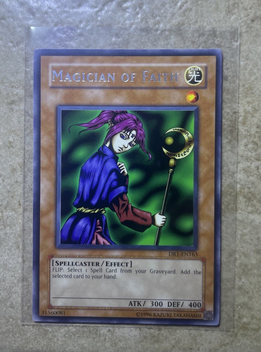 Yu-Gi-Oh! TCG Magician of Faith DB1-EN163 Rare Unlimited LP