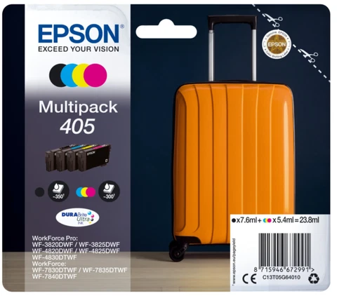 Epson Multipack 405 Noir/Cyan/Jaune/Magenta Cartouches d'Encre - C13T05G64010
