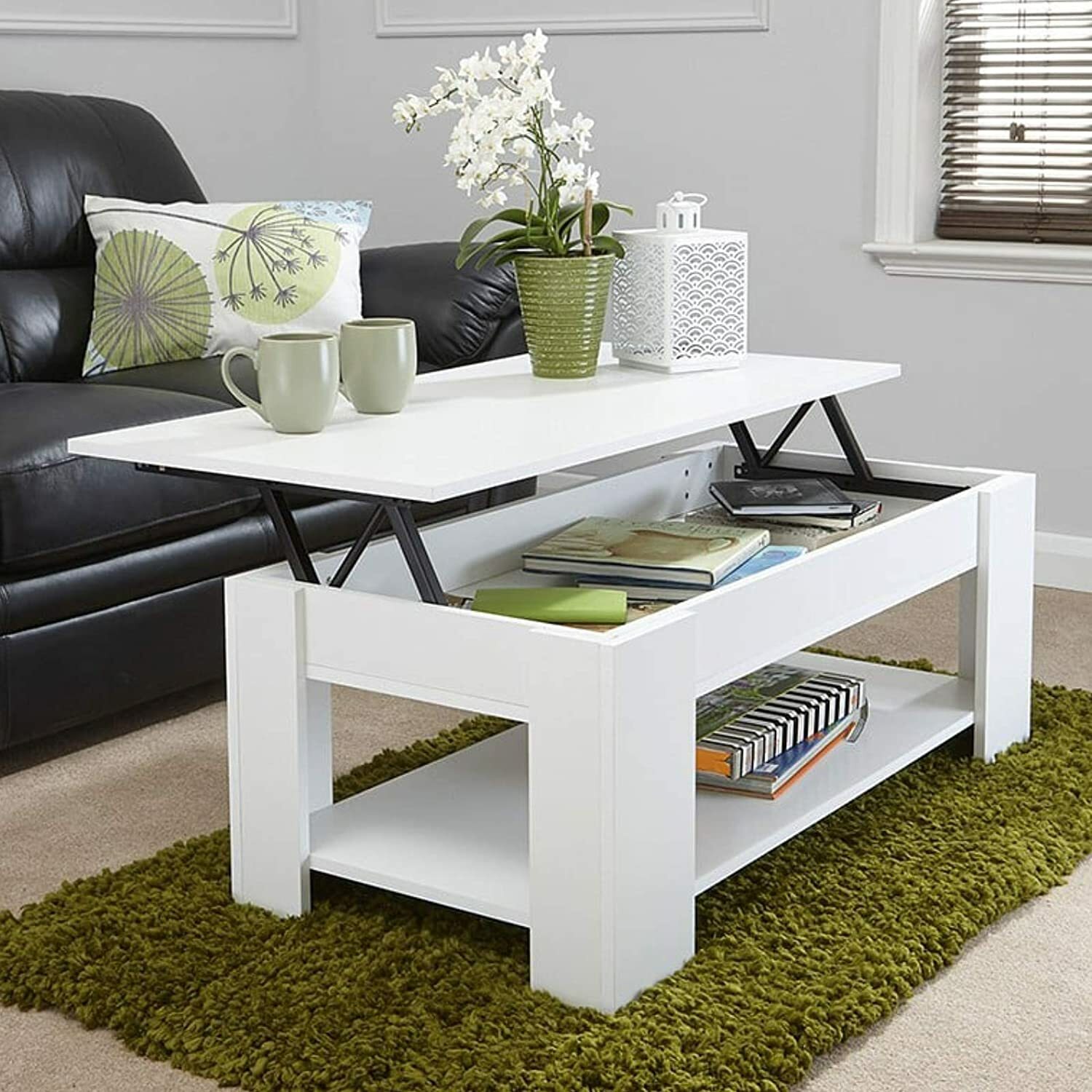 Sonoma Light White0oak Wooden Modern Coffee Table With Drawer Lounge Living Room For Sale Ebay
