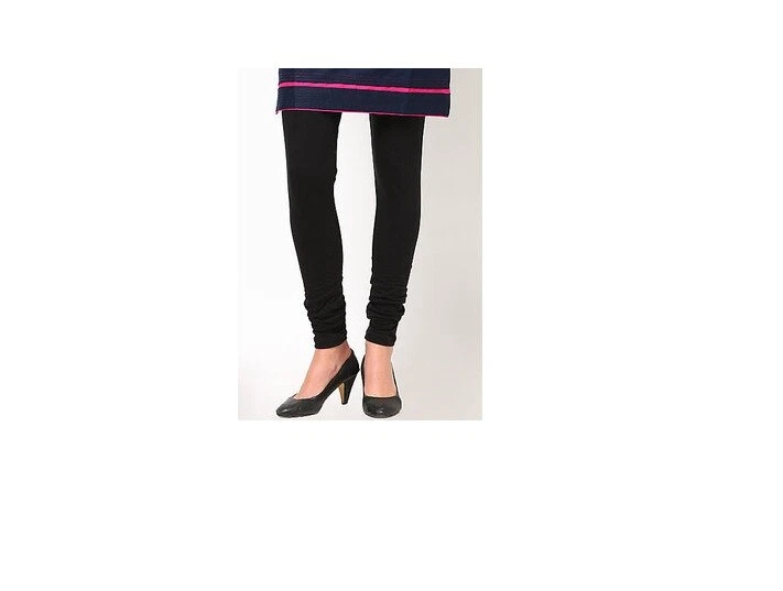 Women Cotton Bollywood Black Color Legi Indian Churidar Leggings Pant