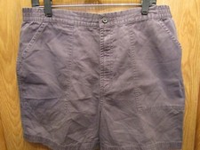MENS SAVILEROW STRETCH WAIST 100% COTTON GRAY SHORTS SIZE 34