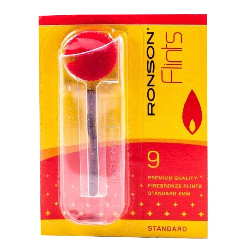 Ronson Standard Flints 9 Premium Quality Fire Bronze Flints 4mm ( 1 Pack )