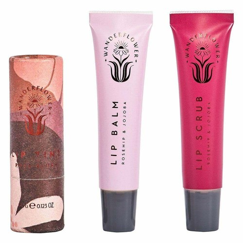 Wanderflower Lip Treatments Choice Of Lip Scrub, Lip Balm Or Lip Tint