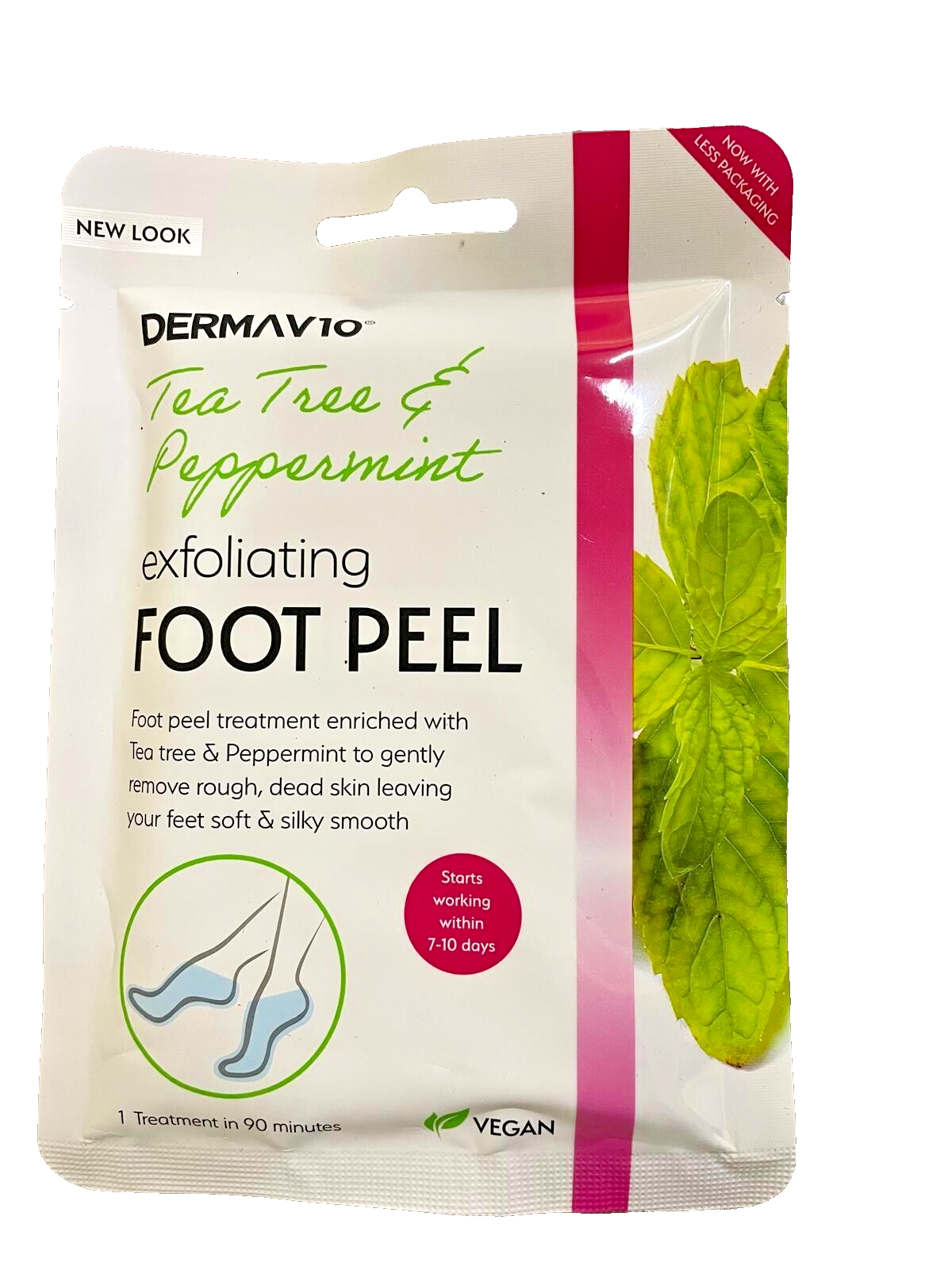 Derma V10 Exfoliating Foot Peel - Pack of 4