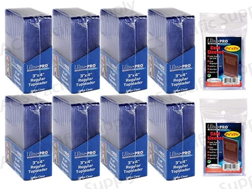 Ultra Pro Toploaders 3x4 & Sleeves - 35 pt (Pack of 200
