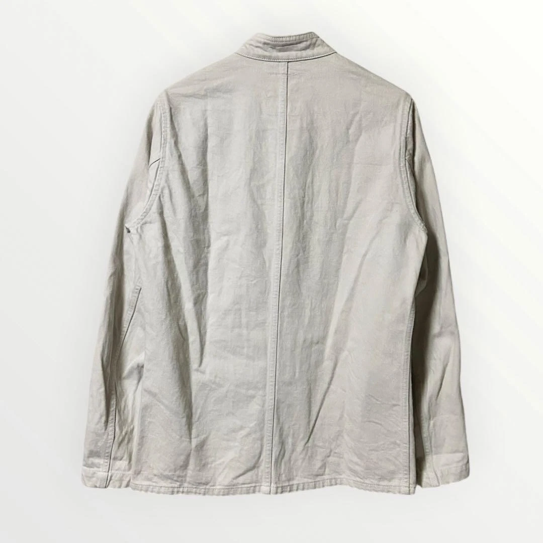visvim Men's Stand Collar Coverall Jacket Beige Size M Light Outerwear #FJ AAA image 4