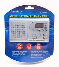 Supersonic SC-1100 AM/FM Handheld Portable Pocket Radio
