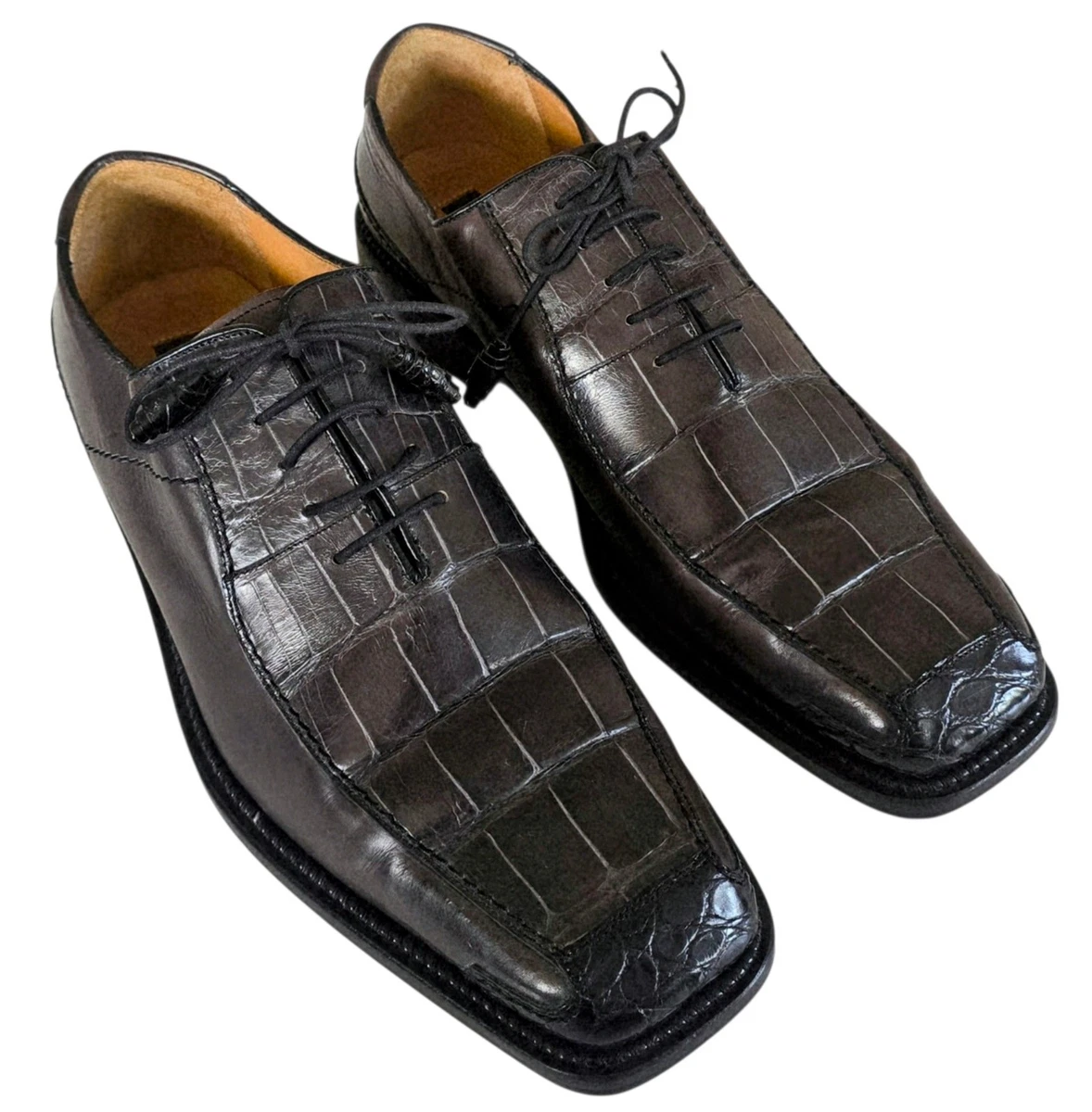 Mezlan Leather Upper Gray Dress Shoes for Men for sale | eBay display picture 3