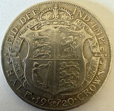 1920 George V Silver Halfcrown Great Britain 50% Silver Fine (F)