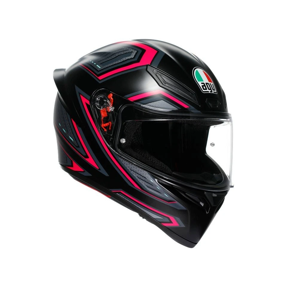 Casque Moto Sportif Intégral AGV K1 S Sling Noir Gris Rose Mat Taille S