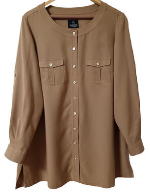Bluse MADELEINE 100% Lyocell/ Tencel Beige Gr.46/48 - s. Beschreibung