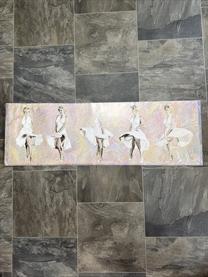 Vtg Marilyn Monroe The Legend Poster White Dress Blow Up 11 3/4  X 36 (5 Images)