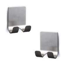 2 Pack Stainless Steel Razor Holder Shaver Hooks Self Adhesive Storage Hanger