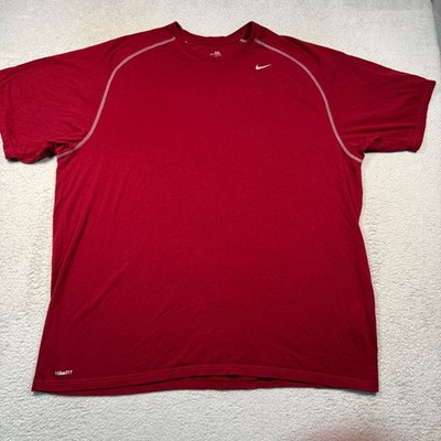 Nike Team T Shirt Mens XXL Red NikeFIT Contrast Stitch Vintage Sportswear