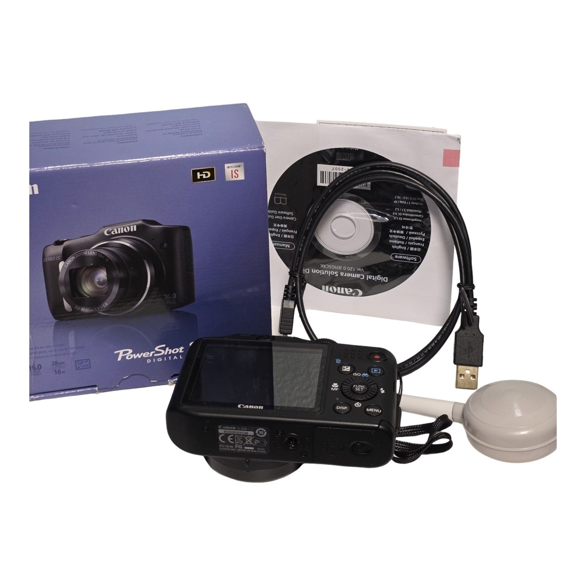 Canon PowerShot SX160 IS 16MP Digital Camera Black in Box | eBay