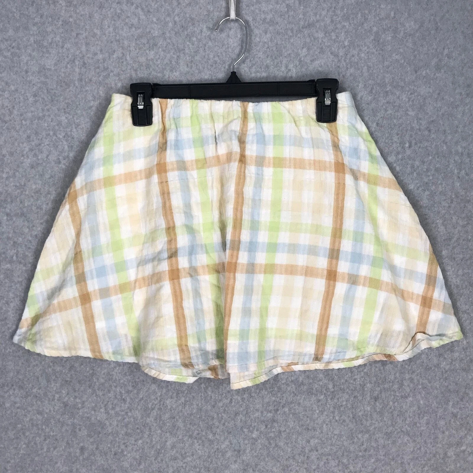 American Eagle Mini Skirt Medium Gingham Gauze Academia Y2K School Girl Pastel