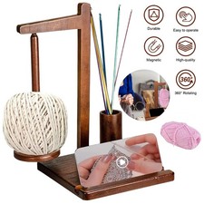Crochet Gifts Wooden Yarn Holder With Phone Stand Crochet Yarn Holde