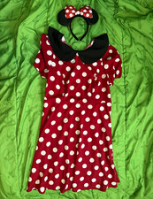 SHEIN Minnie Mouse Polka Dot Costume Dress w/ Mouse Ears Headband OXL XL