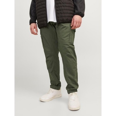 Jack & Jones Mens Paul Plus Size Big Tall Slim Tapered Fit Cargo Pants
