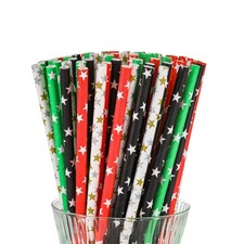 Paper Straws, 7.9 x 0.236 in, 200 Count, Food Grade, Biodegradable 100, Mix ...
