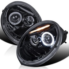 Glossy Black 1998-2005 Vw Beetle Halo Projector Led Headlights Glossy Black 1998-2005 Vw Beetle Halo Projector Led Headlights