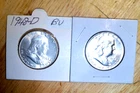 1948-D BU- 1956 BU 50C Franklin Half Dollar 90% Silver