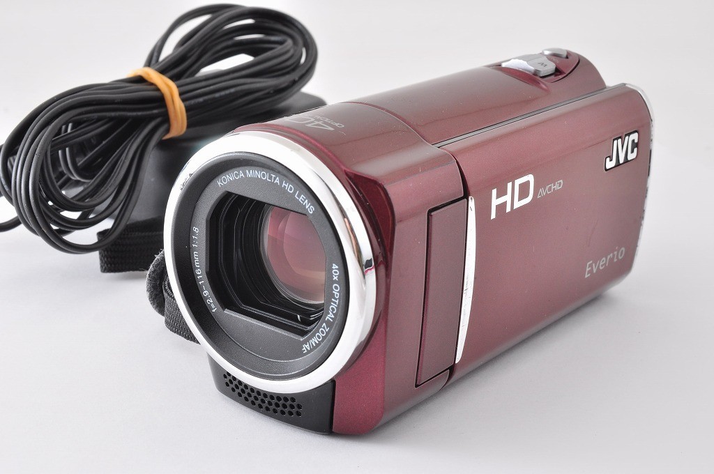 JVC Everio GZ-HM450-R Full HD Camcorder Red 40x Zoom Digital Video
