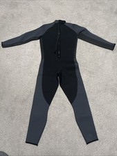 Beuchat brand men's black gray full-length neoprene wetsuit Size Medium