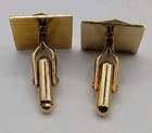 Vintage 1/20 12K Gold Filled Cufflink Set Timken 20yr Service Award Anson — photo 5