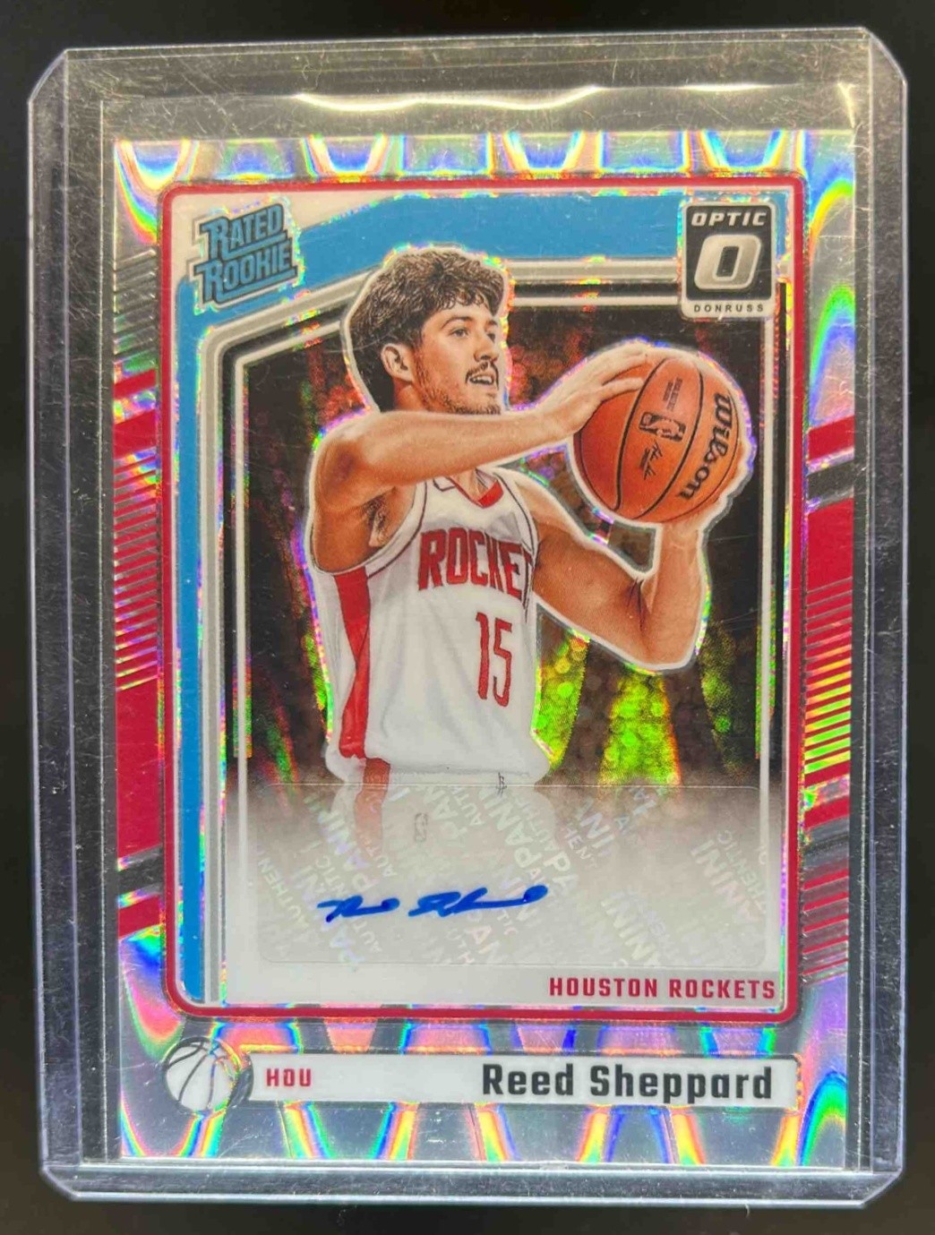 2024-25 Donruss Optic Reed Sheppard Rated Rookie Prizm Optix RC Auto #302