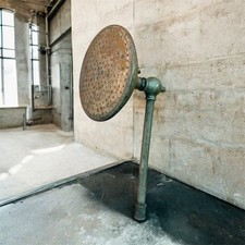 Antique 7" Nickel Brass Shower Head Old Plumbing Fixture Bathroom Victorian