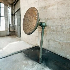 Antique 7" Nickel Brass Shower Head Old Plumbing Fixture Bathroom Victorian