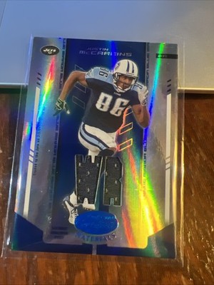 Justin McCareins 2004 Leaf Certified Materials Mirror Blue Relic #84 /50 Titans