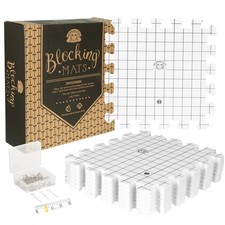 Hephaestus Crafts Blocking Mats for Knitting - Pack of 9 GRAY Blocking Boards...