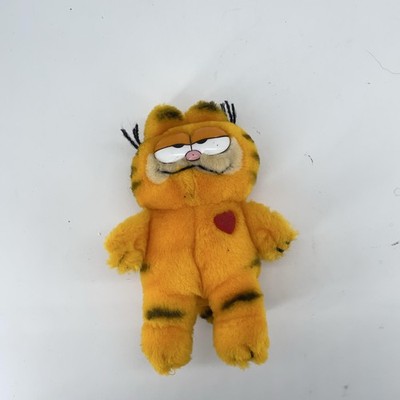 Vintage Dakin Garfield Plush Stuffed Cat Toy Plastic Eyes Heart 1981 Small Mini