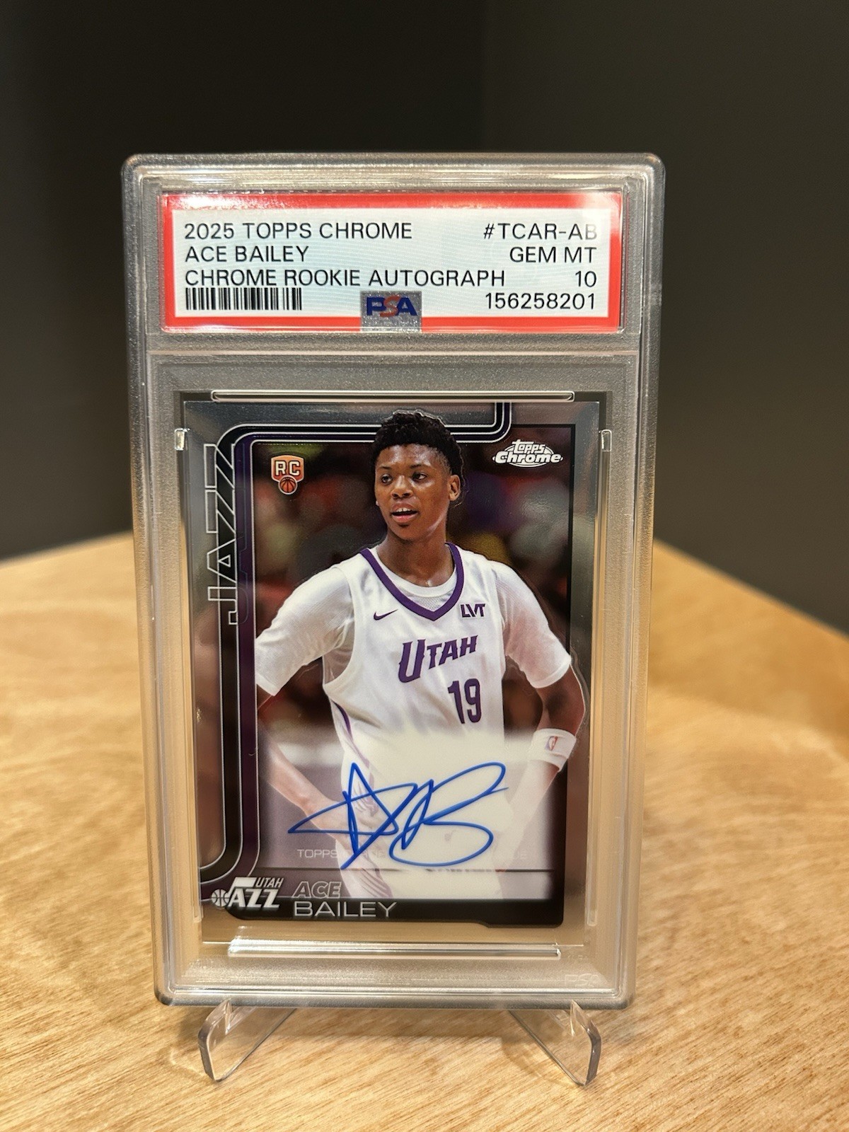2025-26 Topps Chrome Rookie Autographs Ace Bailey #TCAR-AB On-Card Auto PSA 10 