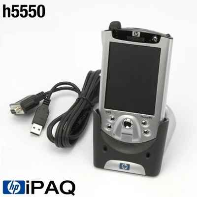 POCKET PC HP iPAQ h5550 3.8" PDA NETZTEIL DOCKINGSTATION DEFEKT! #115 - Bild 1 von 4