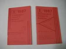 Vintage 1987 Oldsmobile Cutlass Supreme 442 Owners Manual Supplement Books