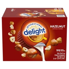 International Delight Hazelnut Coffee Creamer Singles, 84 Fl Oz, 192 Count 