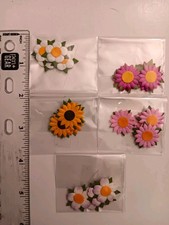 Mixed Lot Flower Scrapbooking Embellishments Multicolor Scrapbooking