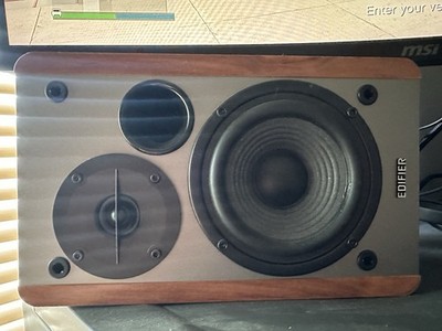 Edifier Bookshelf Speakers 2.0 Channel Wired Wood Remote RCA 3.5mm
