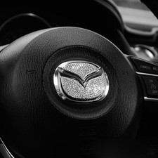 Bling Rhinestone Car Steering Wheel Emblem Logo Badge For Mazda 3 6 Cx-4 Cx-5 Bling Rhinestone Car Steering Wheel Emblem Logo Badge For Mazda 3 6 Cx-4 Cx-5