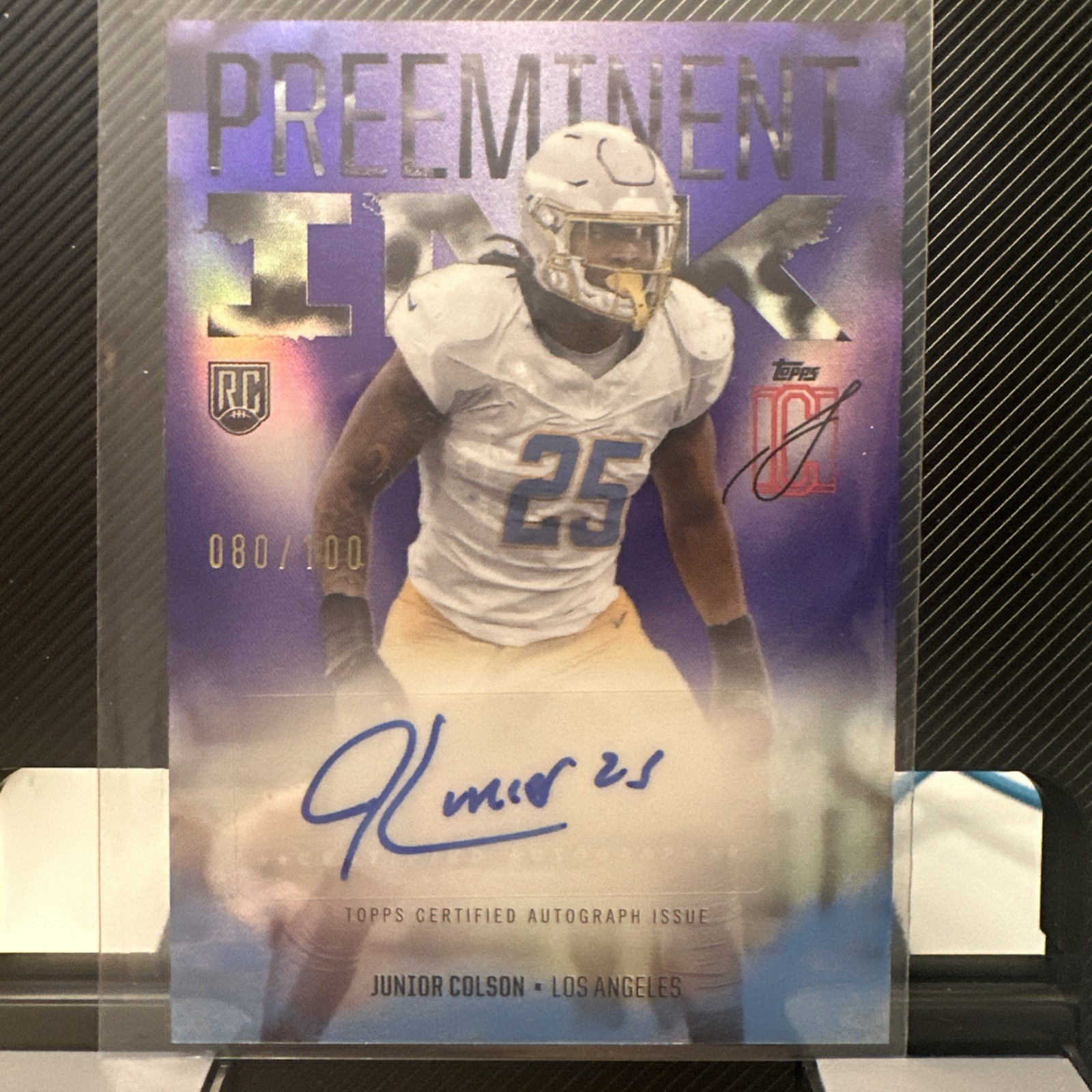 Junior Colson Topps Signature Class Preeminent Ink #PIJCO Purple