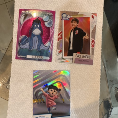 #ad Topps 2023 Chrome Disney 100 Refractor Lot 3 Eeyore #102 Troy Bolton Boo MI 2 $50.00