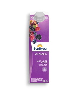 SunRype Wildberry Fruit Juice, Pasteurized 100% Juice Blend, 900ml/30.4 fl. oz