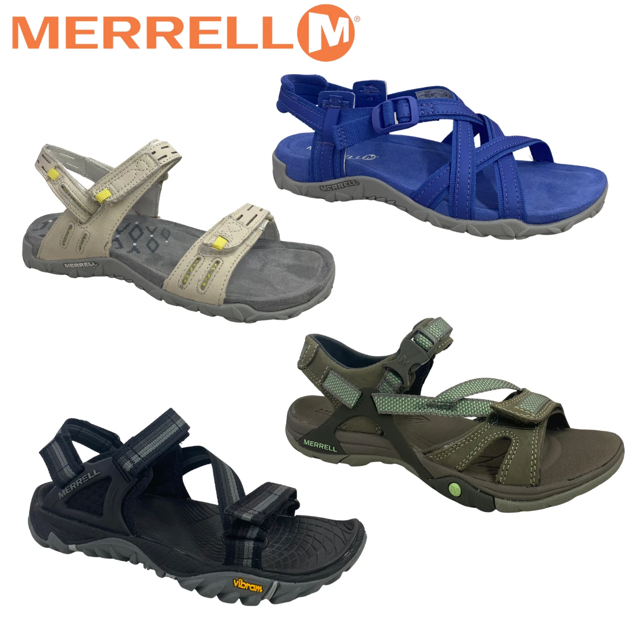 Womens Merrell Leather Sandals Open Toe Comfort Performance Girls Sandal UK 3