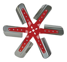6 Blade Heavy Duty Flex Fan 19 Stainless Red Gm Ford Mopar Standard Rotate 6 Blade Heavy Duty Flex Fan 19 Stainless Red Gm Ford Mopar Standard Rotate